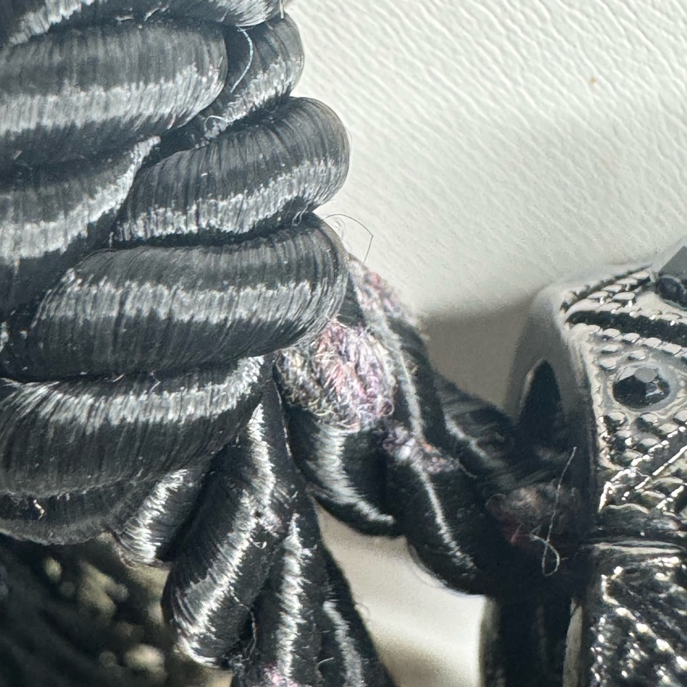 Mika Black Tassel Bib Chunky Statement Necklace - Picture 4 of 6